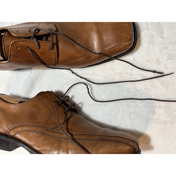 Johnson & Brown Mens Leather Shoes Size 12W  Lace up Square Toe Oxford 20-6462 main image 5